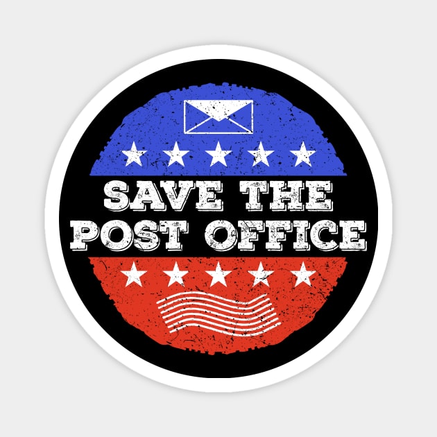 Retro Vintage Save The Post Office Magnet by KawaiinDoodle